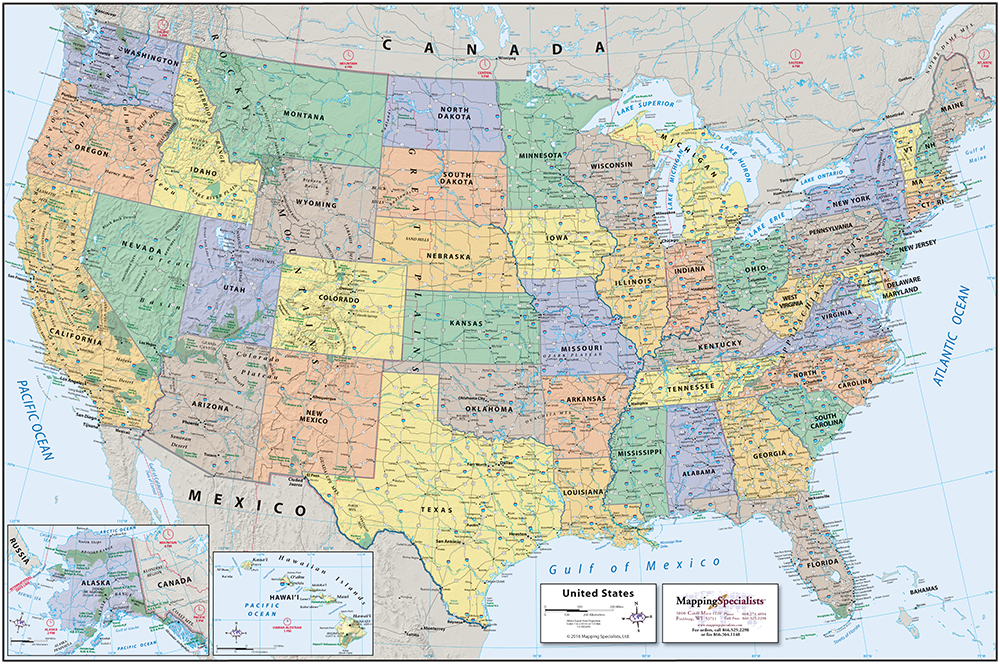 Classic Political USA Map