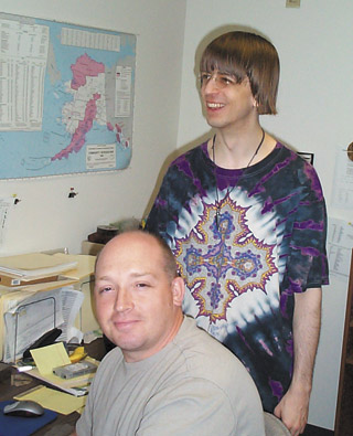 MSL's Senior Cartographers: (back) William Kyngesburye; (front) Paul Crowder.