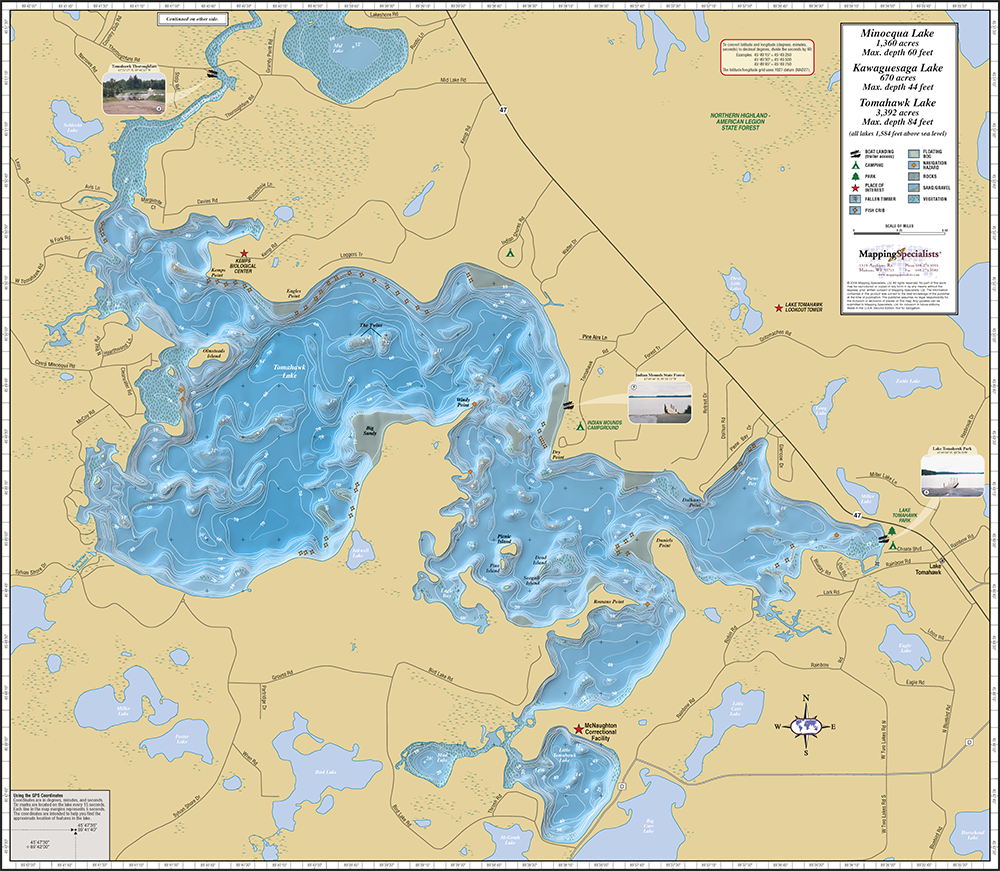 Minocqua Chain Fold Map