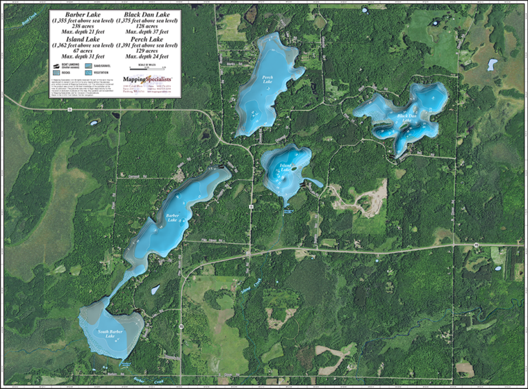 Barber Lake Enhanced Wall Map