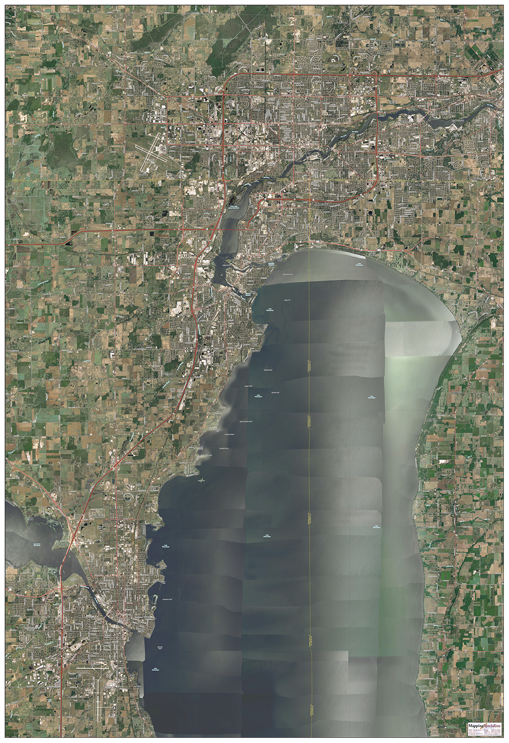 Fox Valley Metro Topo Map with Aerial Photography