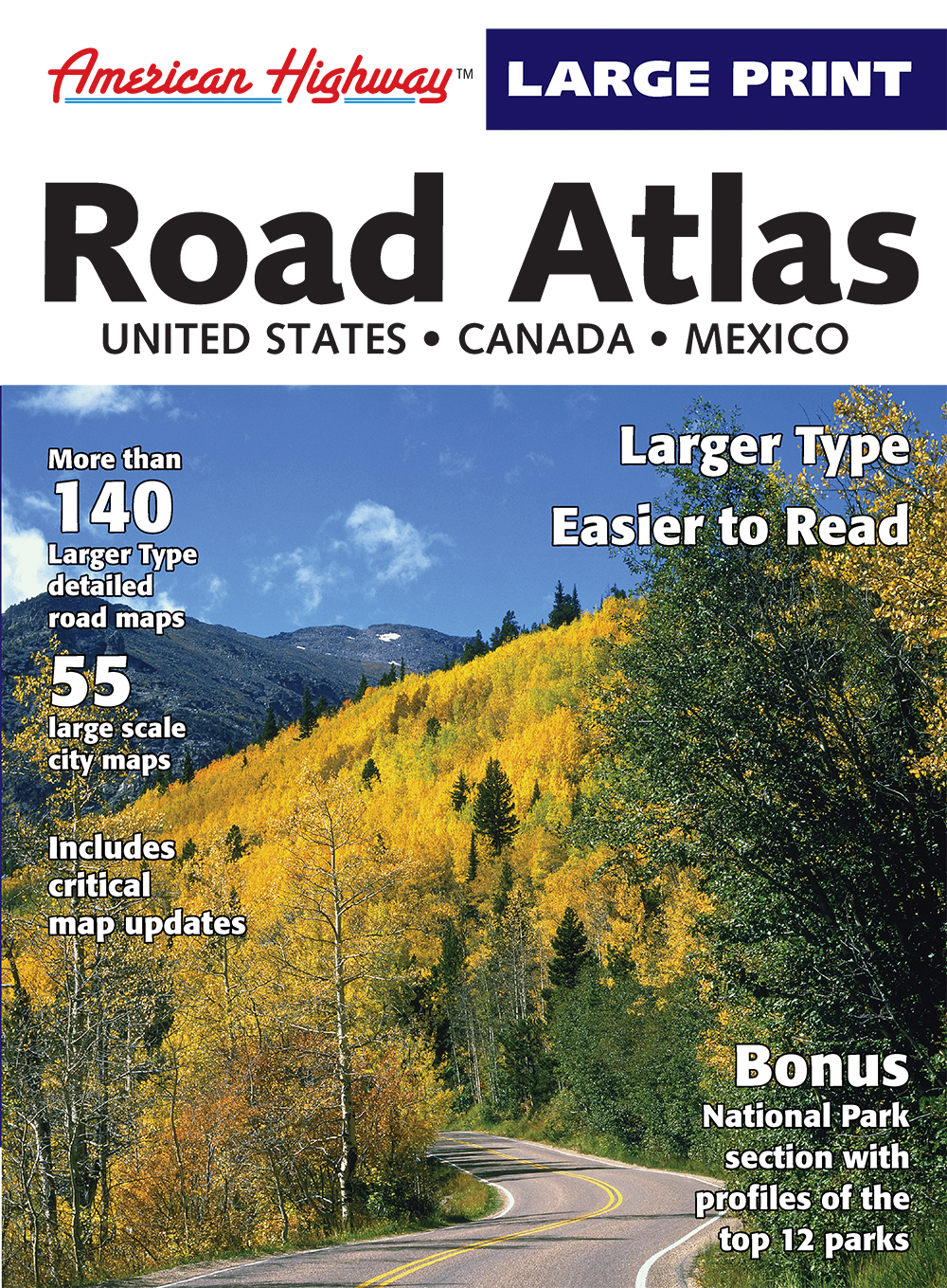 Us Atlas Road Map 2024 Large Print 