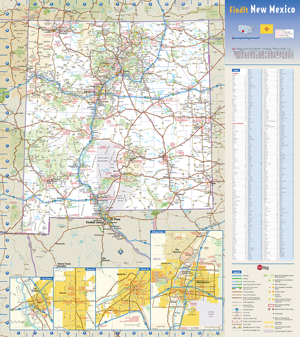 New Mexico State Wall Map By Globe Turner