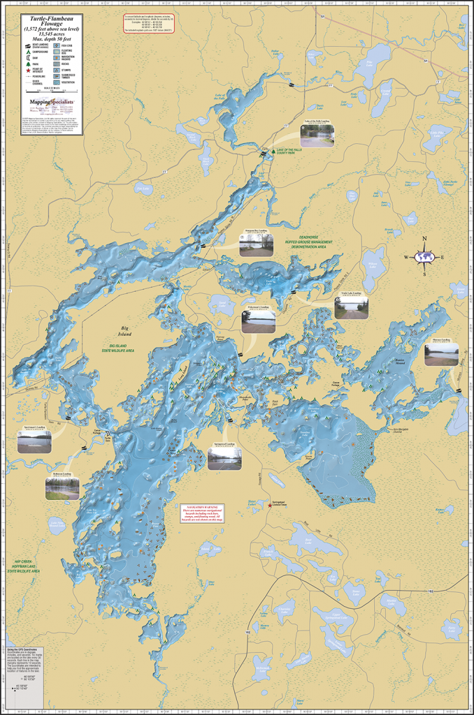 TurtleFlambeau Flowage Fold Map