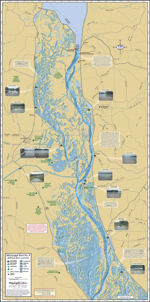 Mississippi River (Pool 9) Fold Map