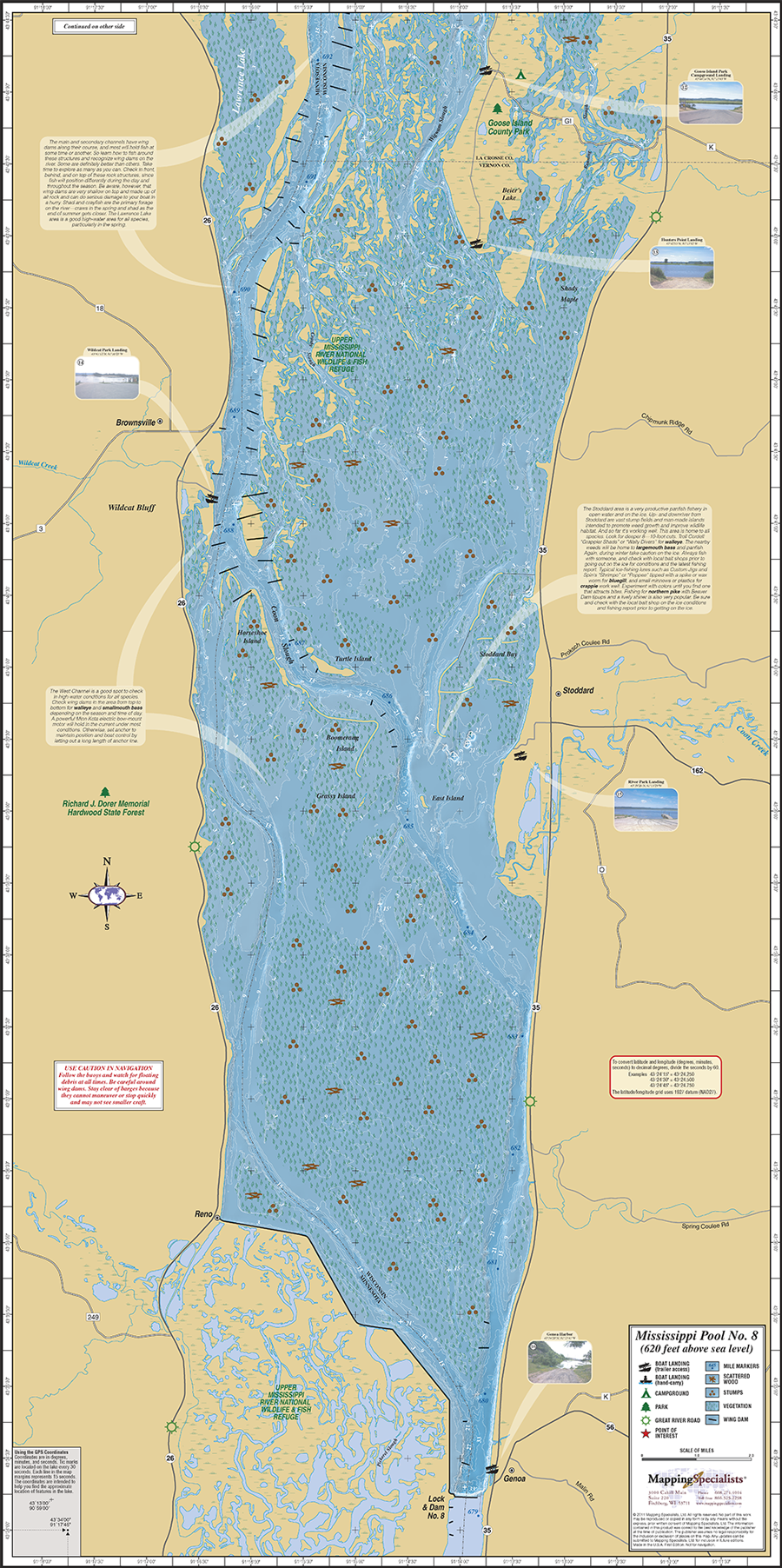 Pool 8 Mississippi River Mississippi River (Pool 8) Fold Map