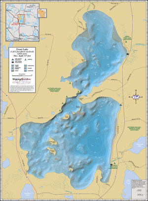 Trout Lake Wall Map