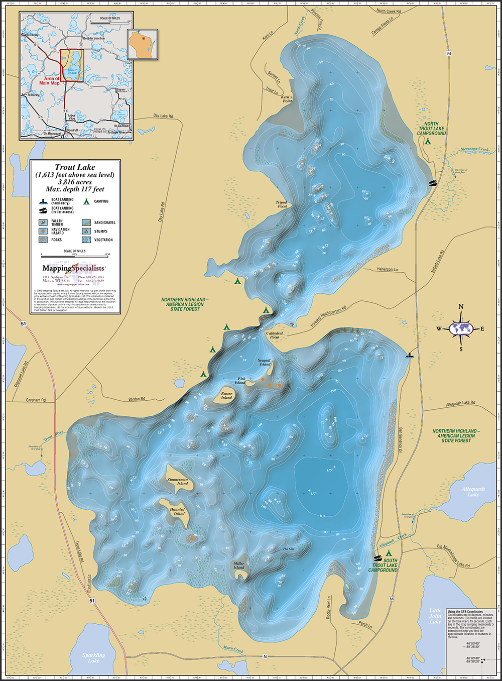 Trout Lake Depth Chart