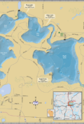 Eagle River Chain (Northern Lakes) Wall Map