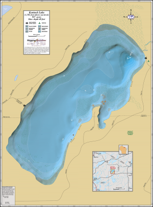 Kentuck Lake Wall Map