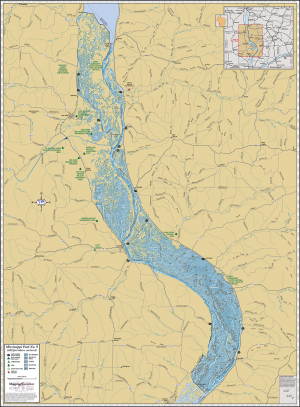 Mississippi River (Pool 9) Wall Map