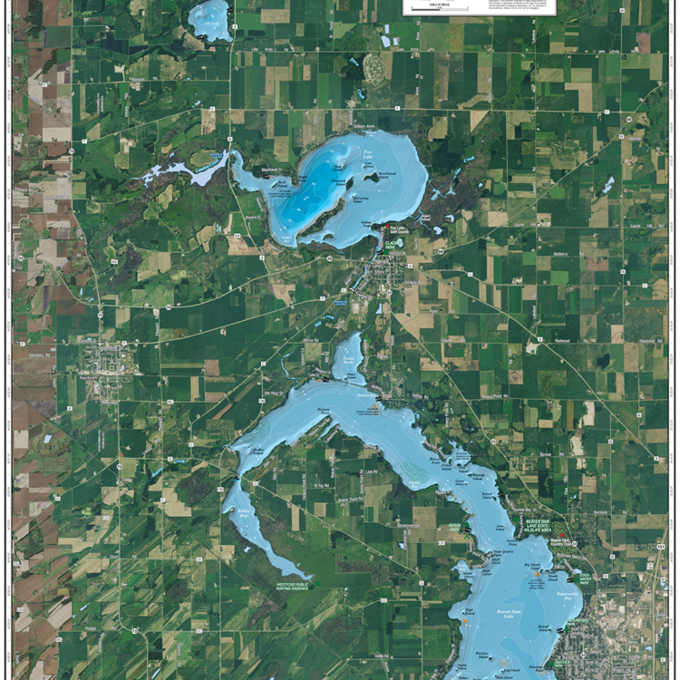 Fox Region Map Fox Lake Region Wall Map - Mapping Specialists Limited