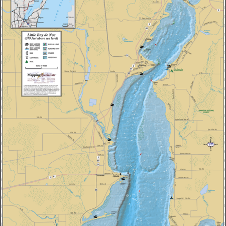 Little Bay de Noc Fold Map