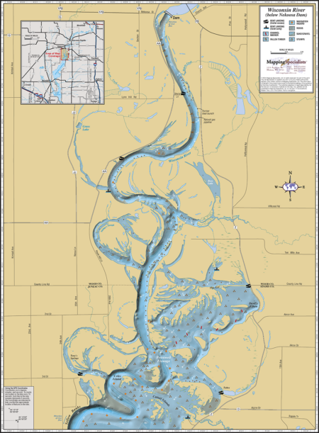 Wisconsin River below Nekoosa Dam Fold Map