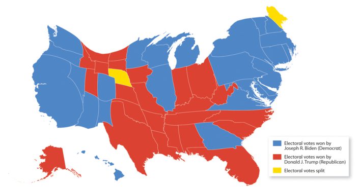 2020 Election Gastner-Newman Cartogram