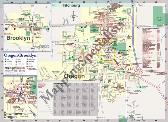 Oregon and Brooklyn, Wisconsin EMS map