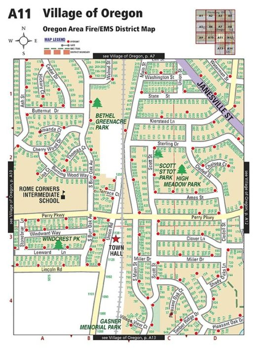 Village of Oregon, Wisconsin Fire and EMS District Map