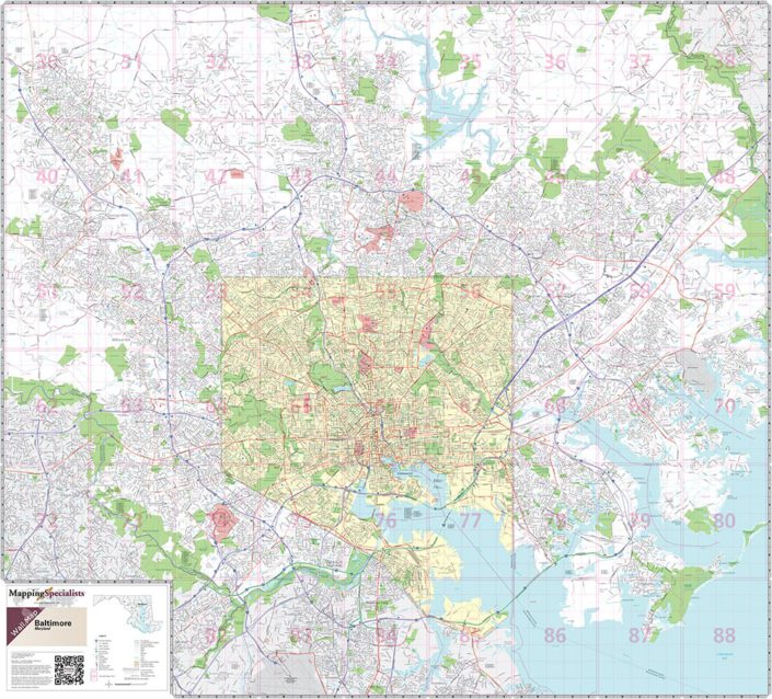 Detailed Emergency Map of Baltimore, Maryland