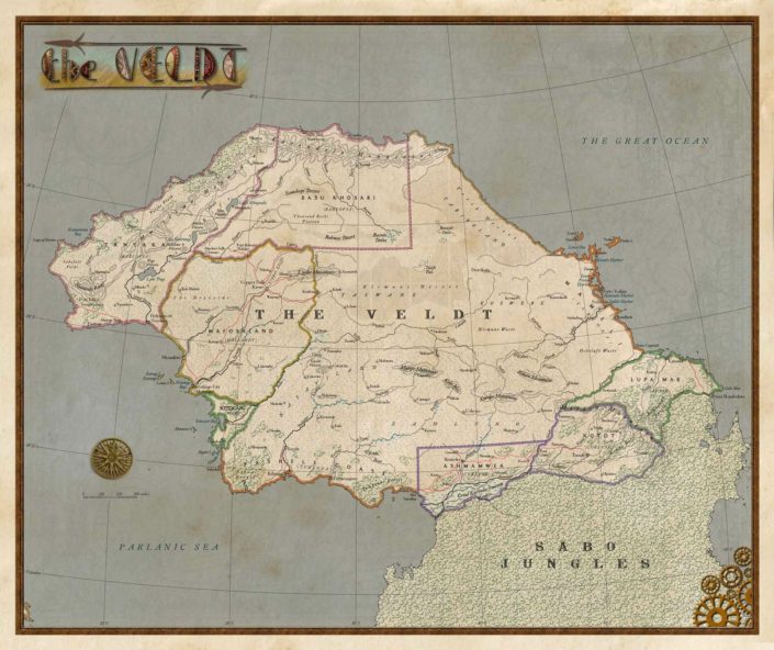 Fictional historic map of The Veldt