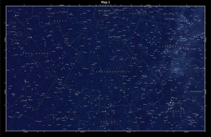 Constellation map showing Camelopardalis