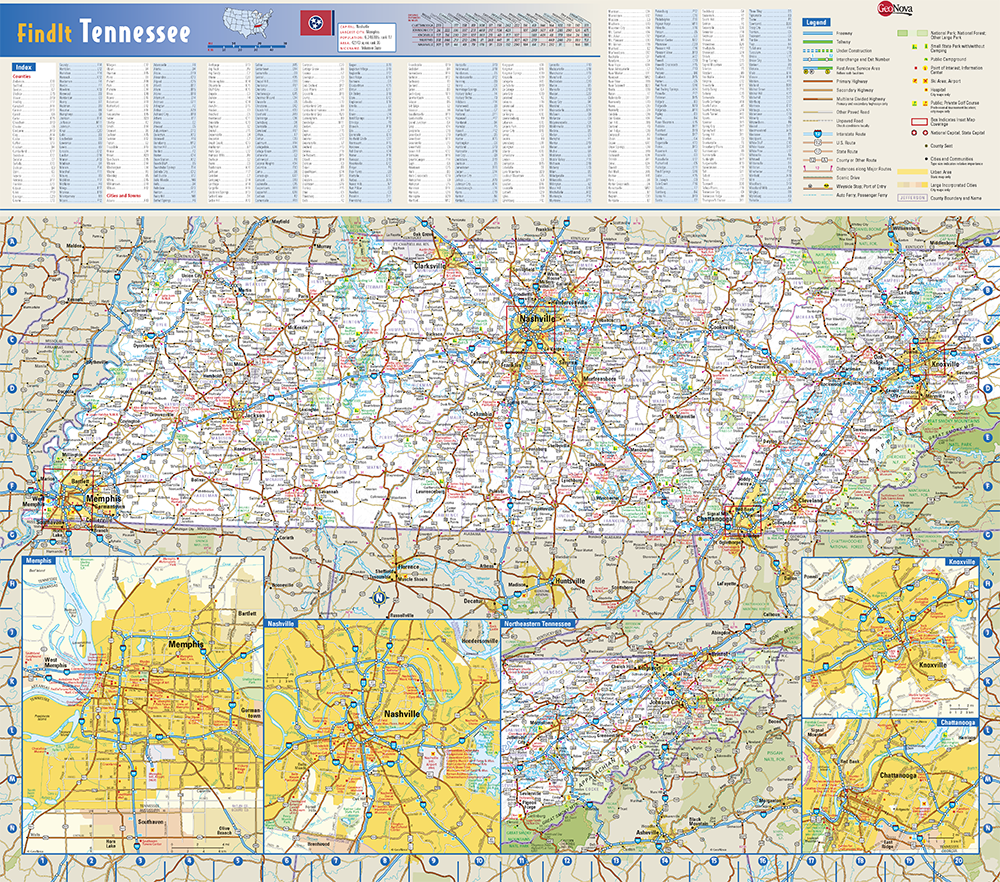 tennessee map