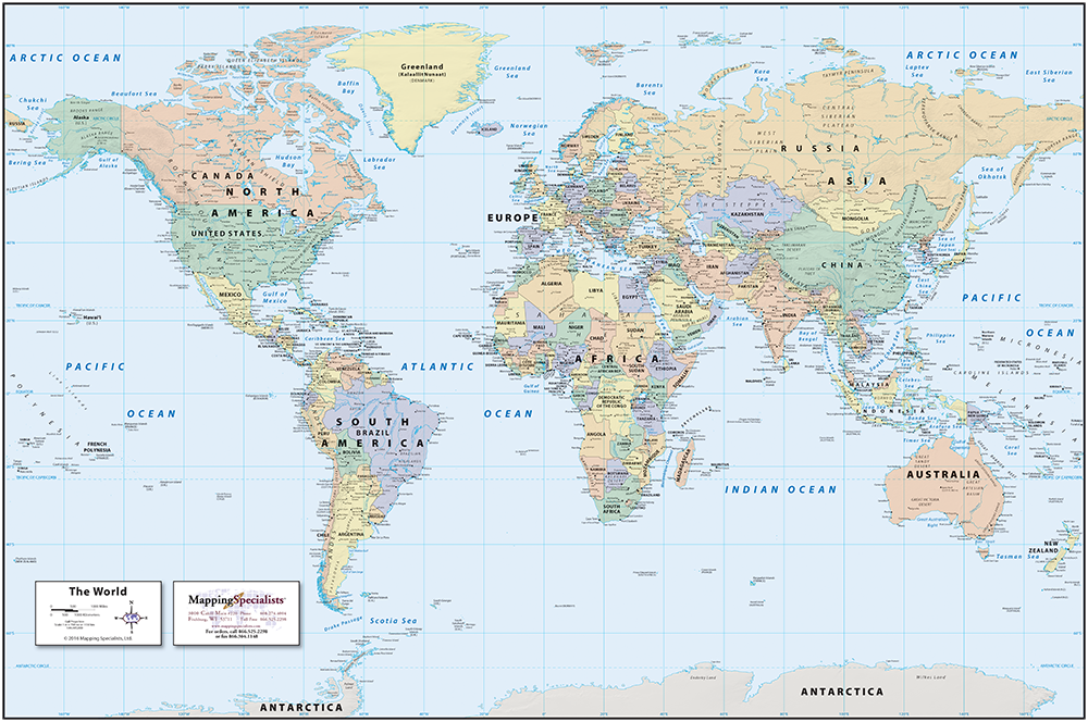 world political map countries