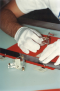Drawing a map using a ruby-tipped scriber on coated plastic