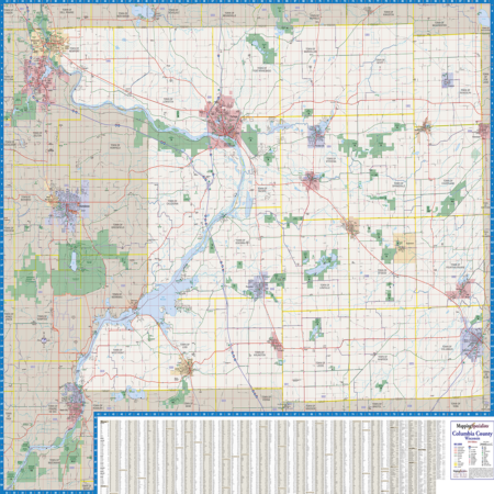 Columbia County Wall Map