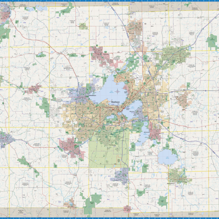 Dane County Wall Map