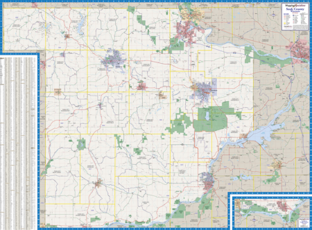 Sauk County Wall Map