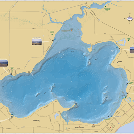 Mississippi River (Pool 4)/Lake Pepin Enhanced Wall Map - Mapping