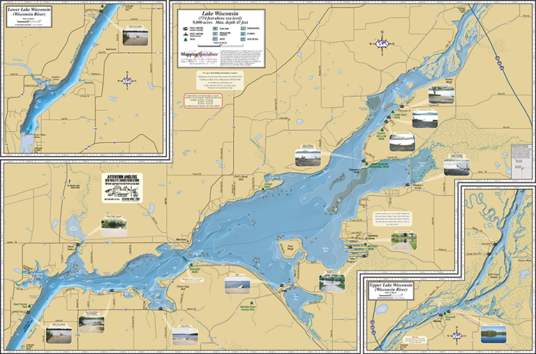 Lake Wisconsin Fold Map - Mapping Specialists Limited