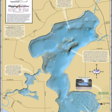 Middle Eau Claire Lake Fold Map