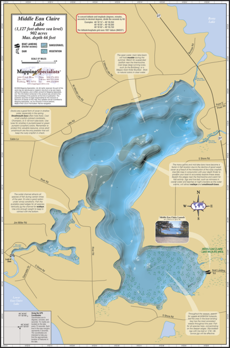 Middle Eau Claire Lake Fold Map