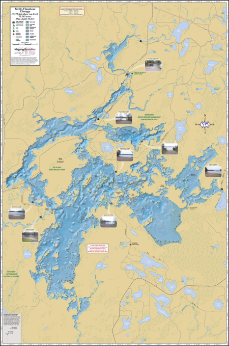 Turtle-Flambeau Flowage Fold Map