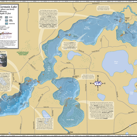 Little St. Germain Lake Fold Map