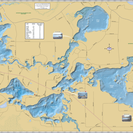 Manitowish Lakes Chain Fold Map