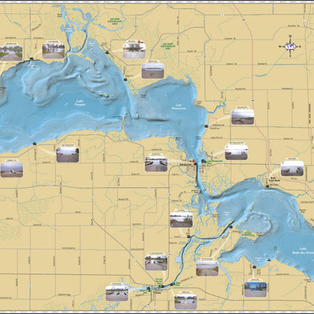 Poygan, Winneconne, Butte des Morts Fold Map