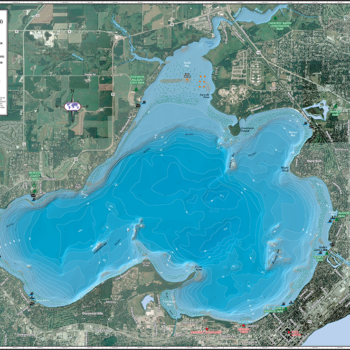 Lake Mendota Fold Map - Mapping Specialists Limited