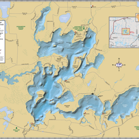 Namakagon Lake Wall Map