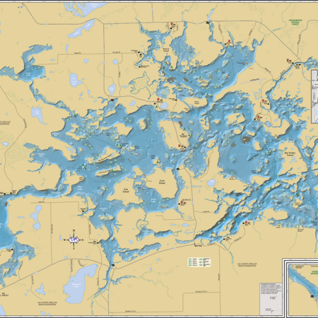 Chippewa Flowage Wall Map