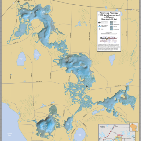 Tiger Cat Flowage Wall Map