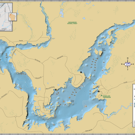 Moose Lake Wall Map