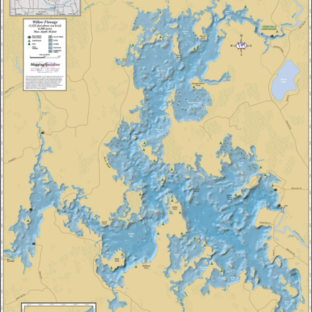 Willow Reservoir Wall Map