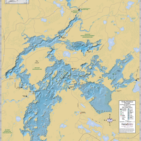 Turtle-Flambeau Flowage Wall Map