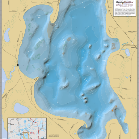 Fence Lake Wall Map