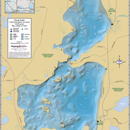 Trout Lake Wall Map