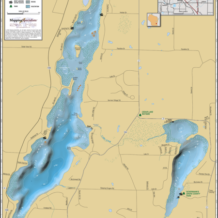 Big & Little Cedar Lakes Fold Map