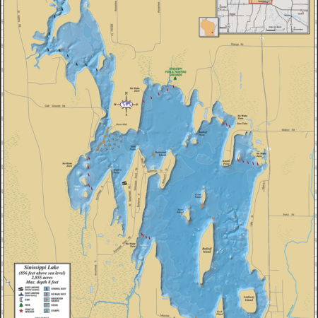 Sinissippi Lake Wall Map