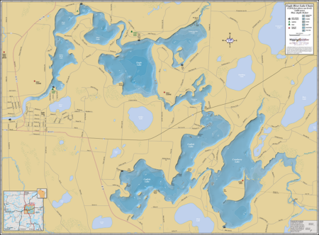 Eagle River Chain Wall Map